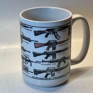 Cuppa Rifles 12oz. Coffee Cup/Mug By Jeff Terrell 2000 Made In The USA